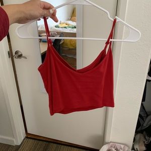 Brandy Melville red crop top